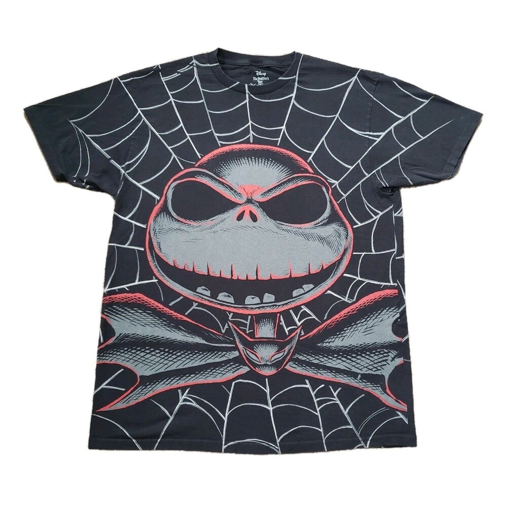Tim Burton's The Nightmare Before Christmas Sz Large Jack All Over Print T-Shirt